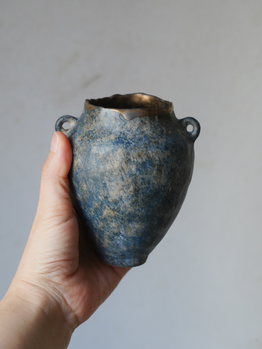 04青花雙耳小花器3280-3