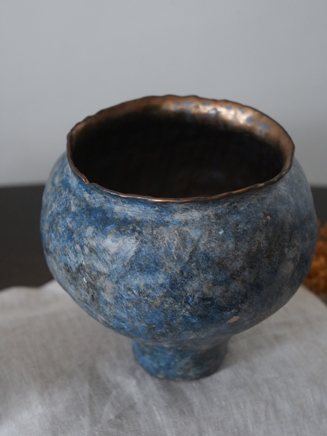 02青花中型鼓腹花器8000-5