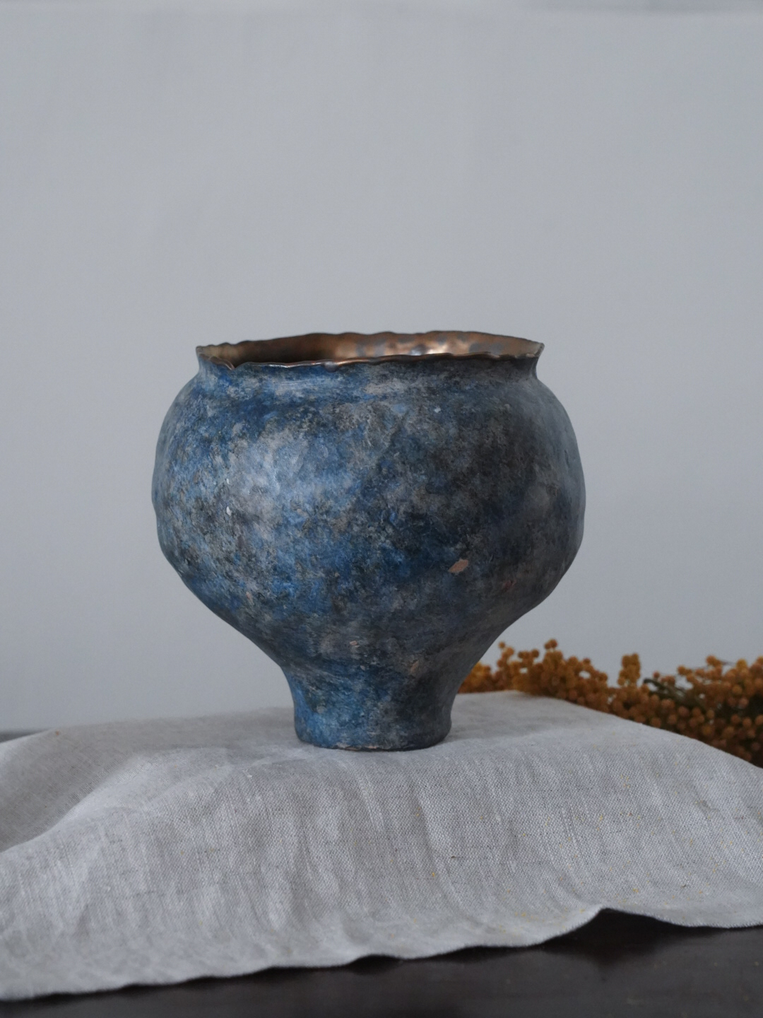 02青花中型鼓腹花器8000-6