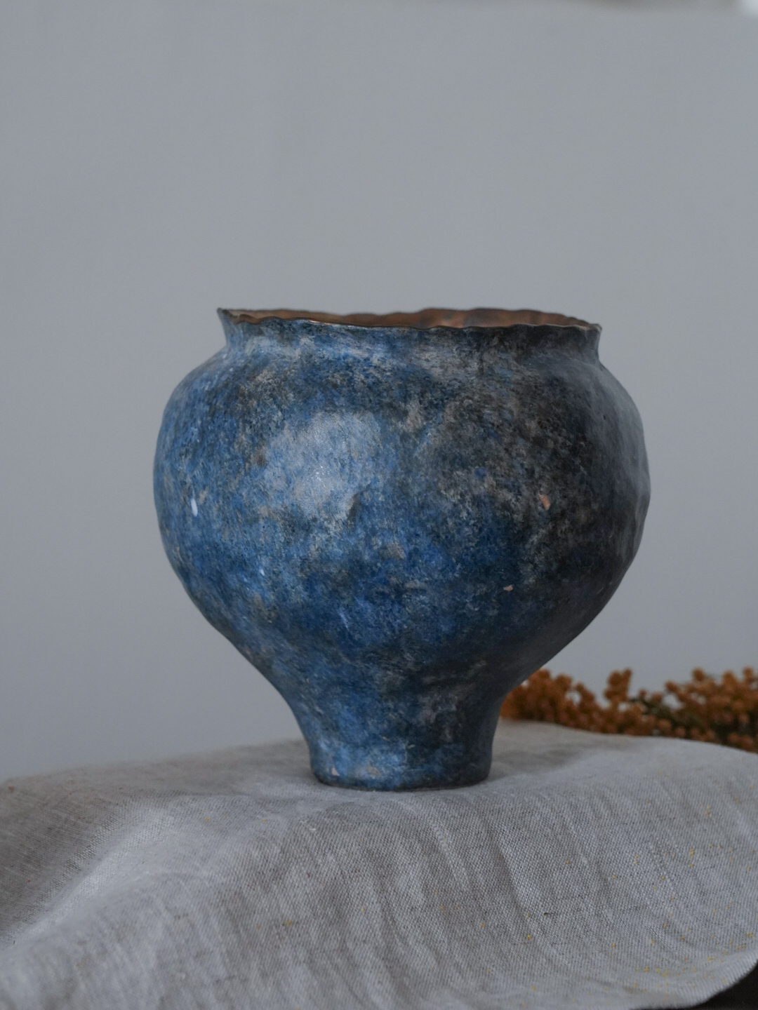 02青花中型鼓腹花器8000-3