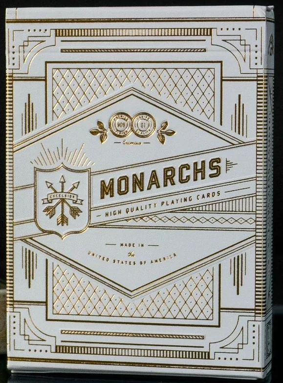 White Gold Monarchs Limited Edition - Rare Playing Cards  GamelandSKN