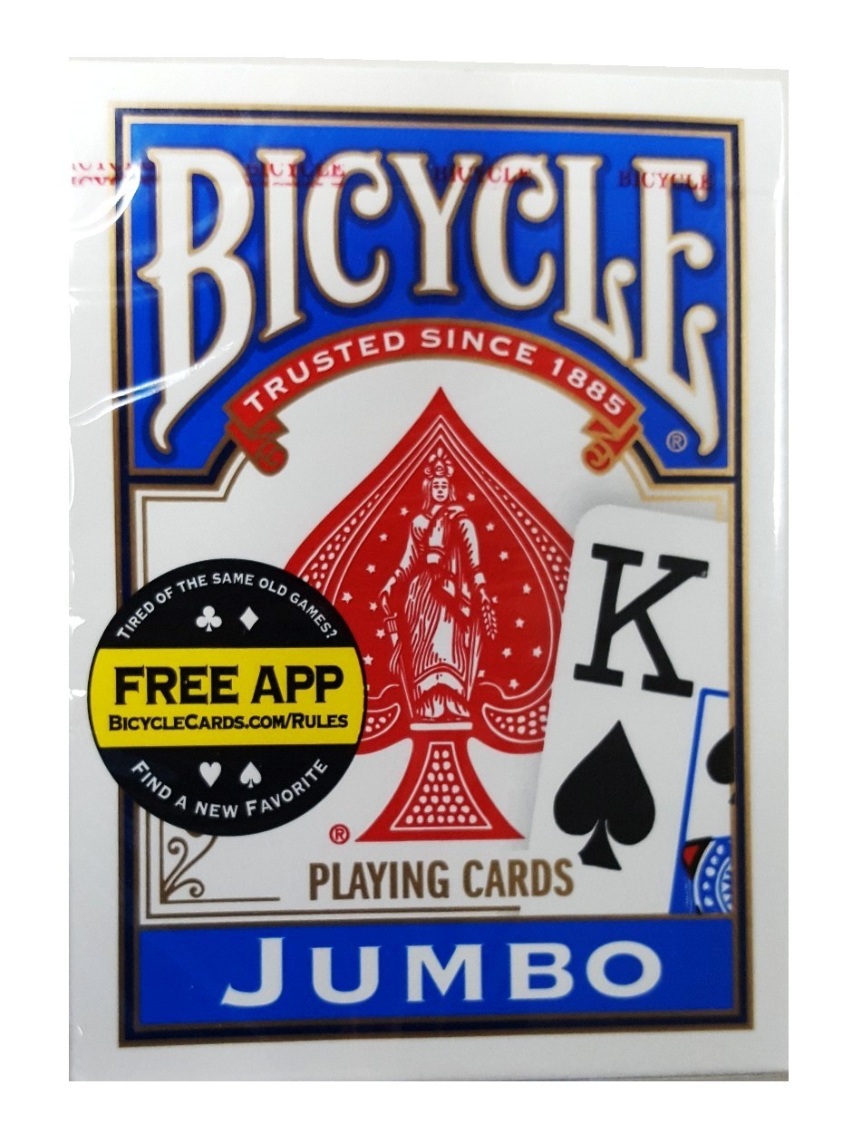 USPCC 12 Mazzi Di Carte Bicycle Jumbo Index – 6 Blu E 6 Rosse – Formato Poker