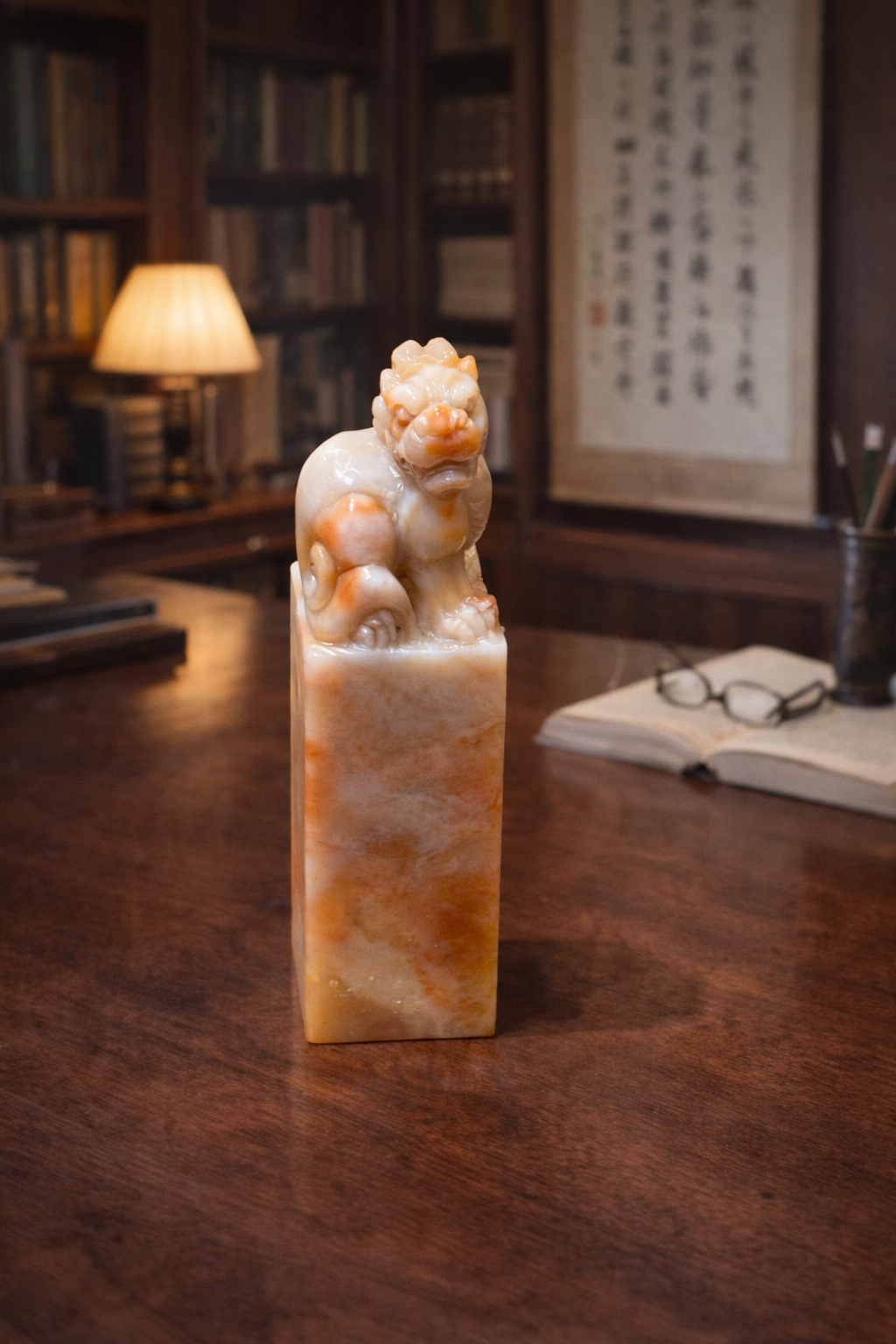 Shoushan Stone Beast Knob Seal 寿山石兽钮印章– BaiLong
