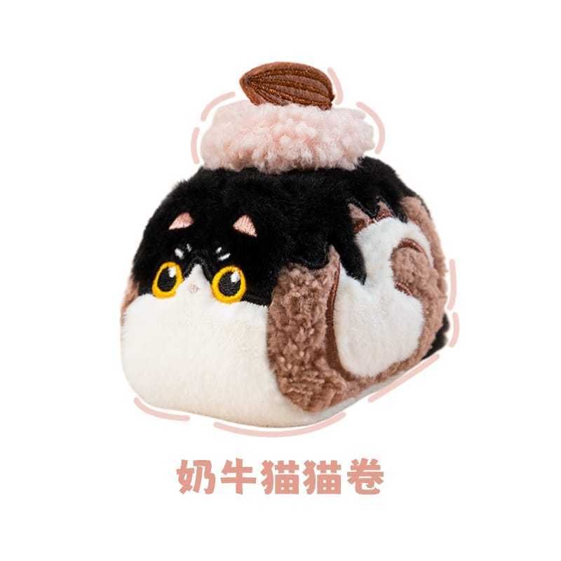 SOFDOLL 設繪人｜小貓卷系列 貓貓捲 奶牛貓 毛絨玩偶 瑞士卷 公仔 可愛背包掛件 女生日禮物｜嗨寶好選物