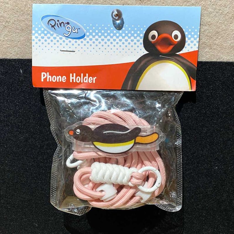 Pingu 企鵝家族 手機掛繩 背夾 斜背 可調節 可愛 卡通 掛件 防丟 手機繩 配件 送女生 生日禮物｜嗨寶好選物
