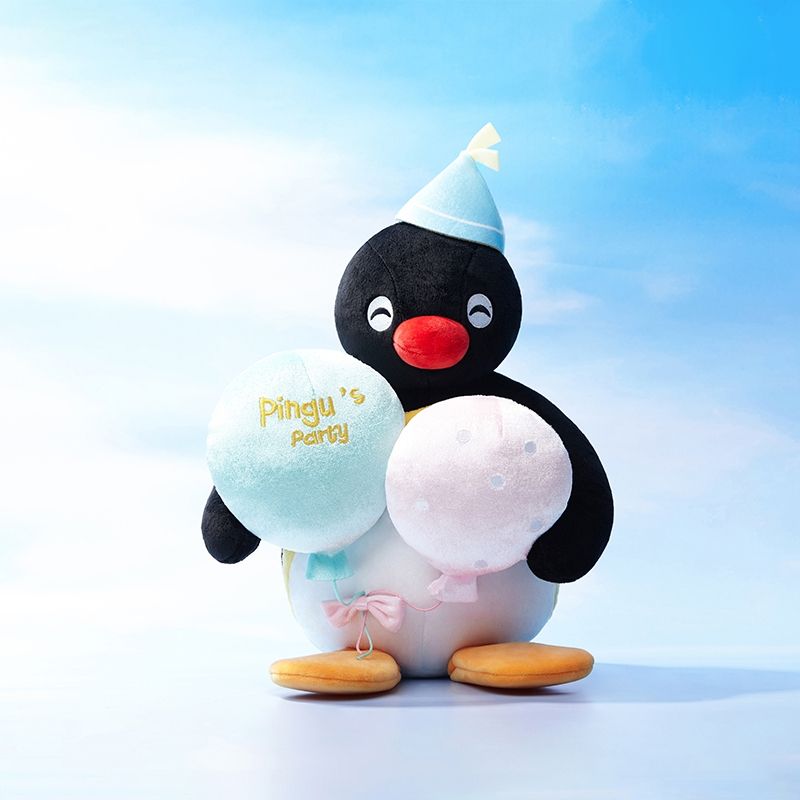 Pingu 企鵝家族 氣球系列 掛件 毛絨公仔 手伴 公仔 擺件 書包掛飾 小玩偶｜嗨寶好選物