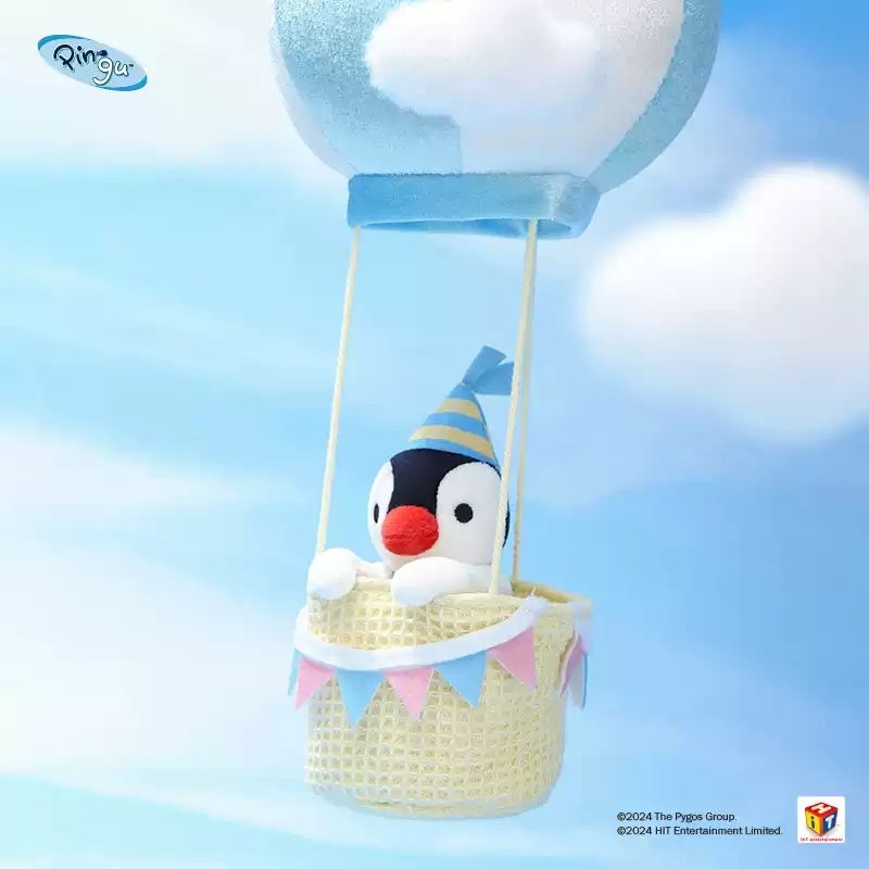 Pingu 企鵝家族 氣球系列 掛件 毛絨公仔 手伴 公仔 擺件 書包掛飾 小玩偶｜嗨寶好選物