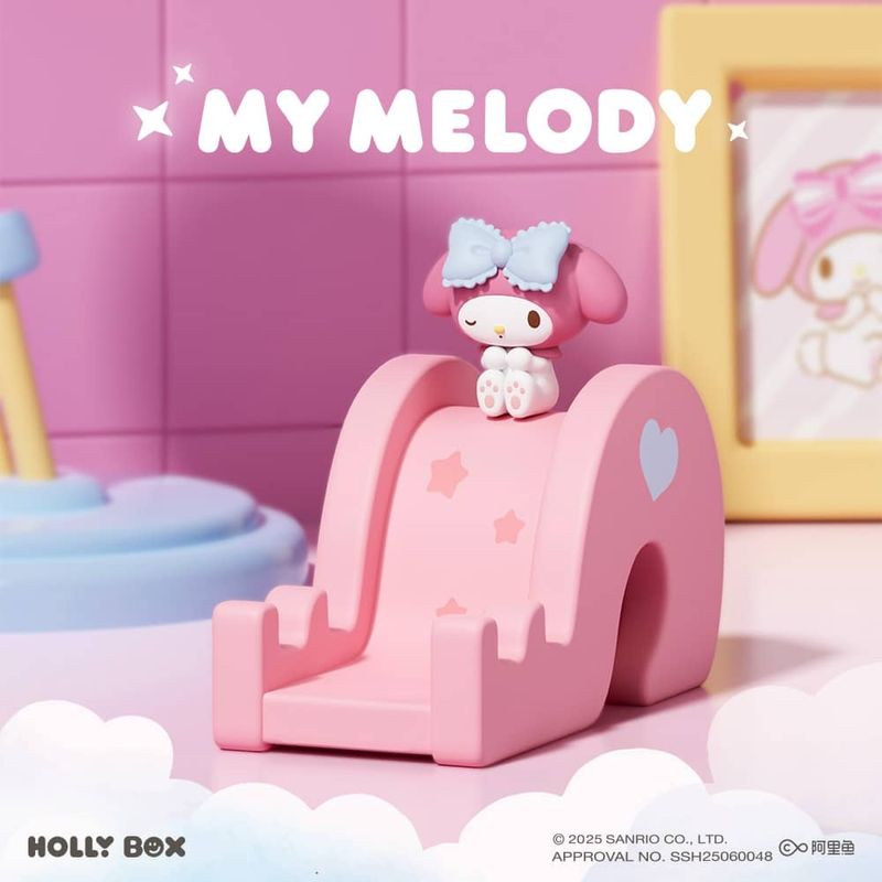 Sanrio｜三麗鷗家族｜滑滑梯手機支架｜公仔 擺件 收藏品 玩偶 凱蒂貓 庫洛米 美樂蒂｜嗨寶好選物