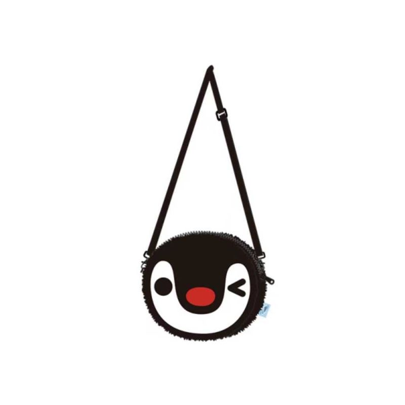 Pingu 企鵝家族 嘟嘟嘴 毛絨單肩包 小圓包 斜挎包 女生可愛包包 側背｜嗨寶好選物