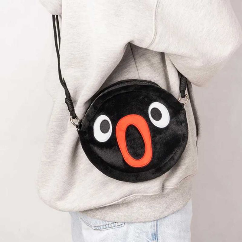 Pingu 企鵝家族 嘟嘟嘴 毛絨單肩包 小圓包 斜挎包 女生可愛包包 側背｜嗨寶好選物