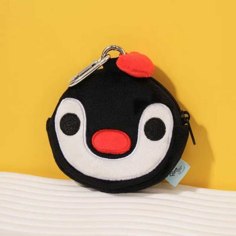 Pingu 企鵝家族 周邊零錢包 掛件 卡片包 可愛卡通 發呆摸魚 毛絨收納包 包包掛飾｜嗨寶好選物