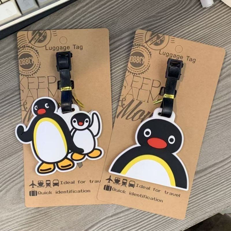 Pingu 企鵝家族 行李箱 識別證 吊牌系列 鑰匙扣 毛絨掛件 系列 盲盒 手伴 公仔 擺件 收藏品｜嗨寶好選物