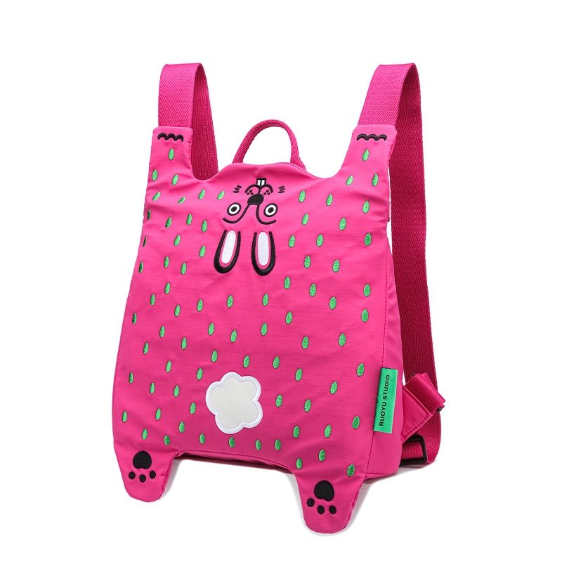 若愚工坊 可愛老虎 可愛兔子 粉紅肌肉猛男兔 肌肉兔 粉紅兔 可折疊 輕便後背包 雙肩包｜嗨寶好選物