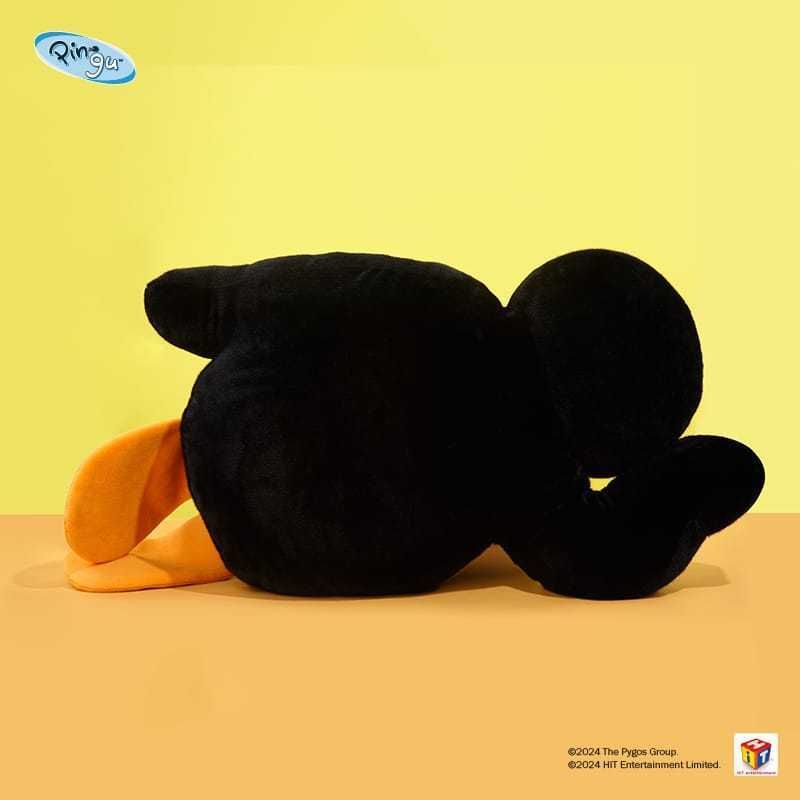 山莫 Pingu 企鵝家族 躺平扁扁抱枕｜可愛 毛絨玩偶 公仔 靠墊 睡覺 枕頭 禮物｜嗨寶好選物