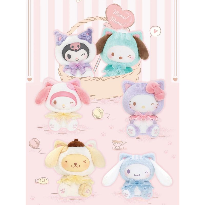 Sanrio 三麗鷗 逗逗小貓系列 搪膠毛絨寶寶 潮玩 盲盒 公仔 手辦 掛件 逗逗小貓｜嗨寶好選物