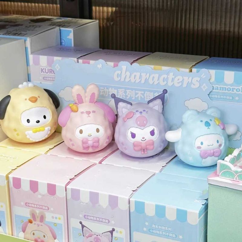 Sanrio 三麗鷗 庫洛米美樂蒂 盲盒｜不倒翁公仔擺件｜療癒玩偶禮物｜嗨寶好選物