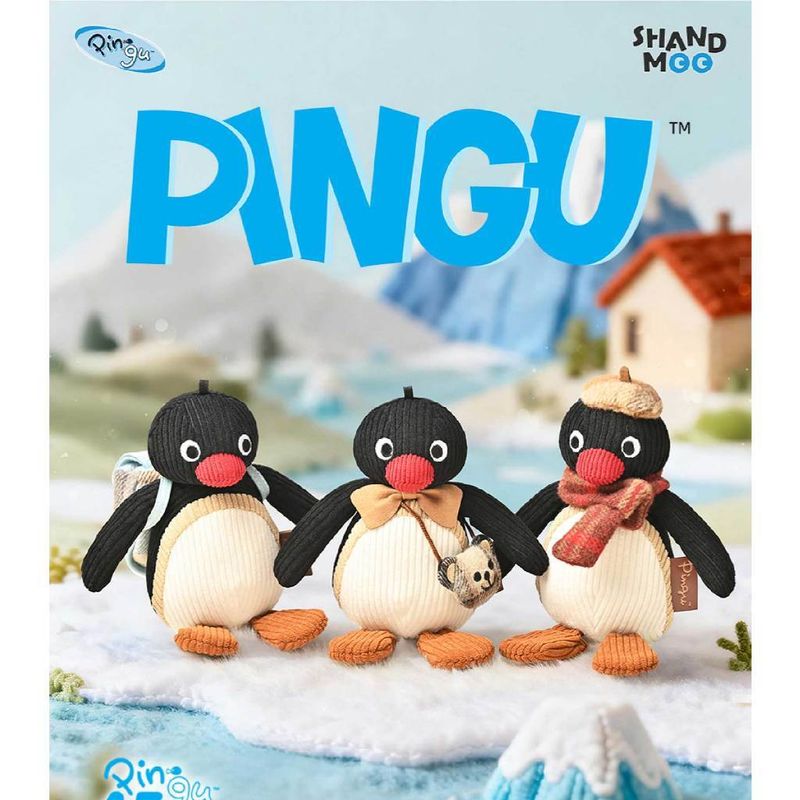 Pingu 企鵝家族 燈芯絨系列 掛件｜ 山莫｜毛絨 公仔 吊飾 可愛 玩偶 收藏 送閨蜜 生日禮物 周邊｜嗨寶好選物