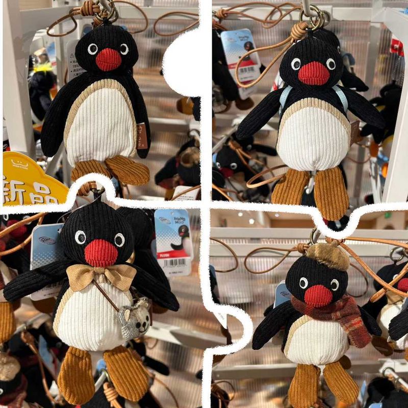 Pingu 企鵝家族 燈芯絨系列 掛件｜ 山莫｜毛絨 公仔 吊飾 可愛 玩偶 收藏 送閨蜜 生日禮物 周邊｜嗨寶好選物