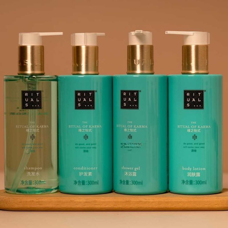Rituals Karma 緣之怡式｜聖潔蓮花&白茶｜洗髮精 沐浴乳 潤絲精 身體乳｜300ml｜嗨寶洗浴用品