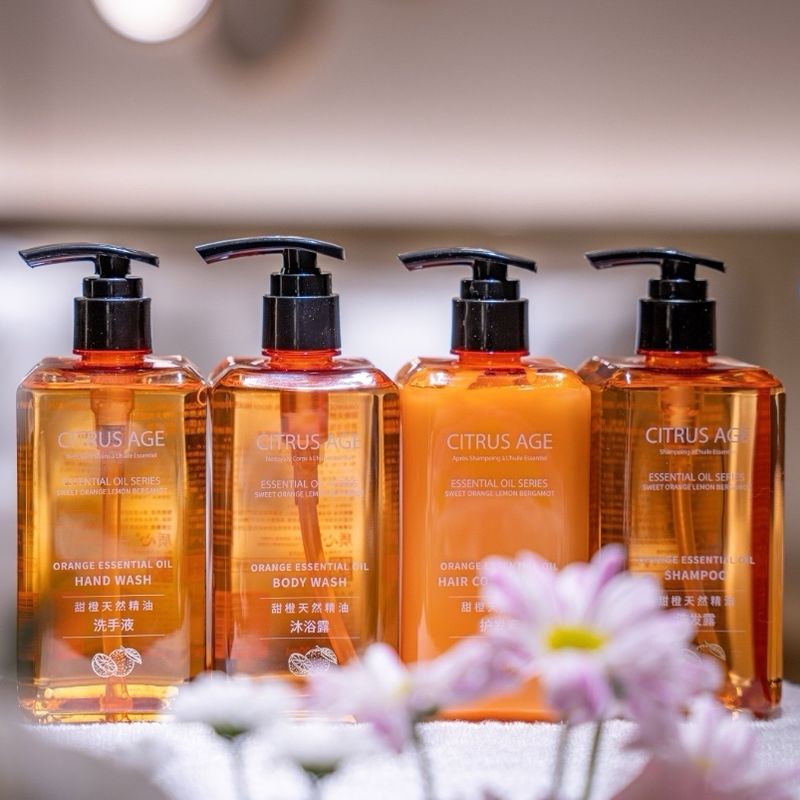 橘子酒店｜甜橙天然精油系列｜洗髮精 沐浴乳 潤絲精 身體乳 洗手液｜400ml｜嗨寶洗浴用品