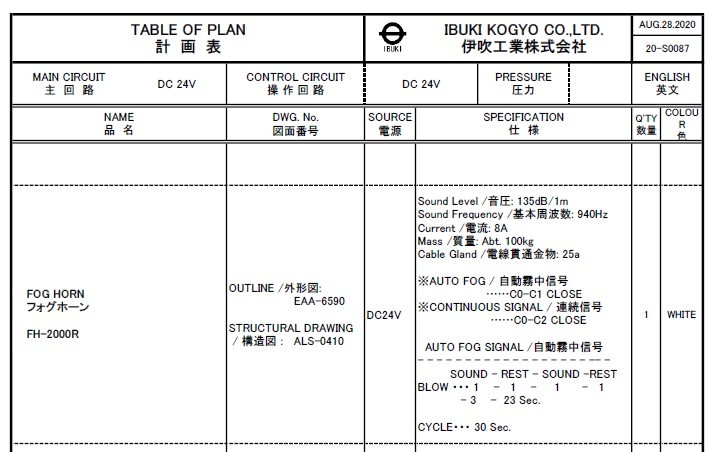 IBUKI_Fog horn FH-2000R_2_miles_specs_www.noah.com.sg