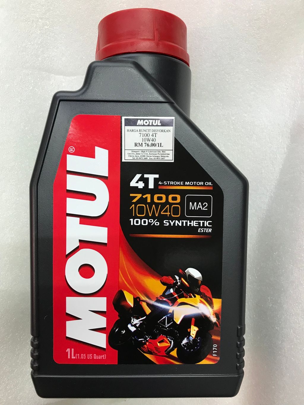 Motul 7100 24L 4T 10W40 100% synthetic 4-Stroke Ester Engine Motor Oil 6 x  4L