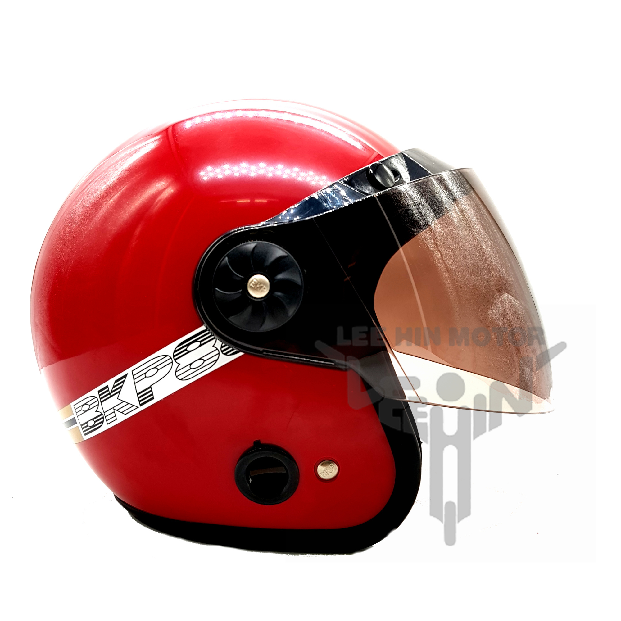 Half Cut Motorcycle 3 Button Tinted Visor – Lee Hin Motor