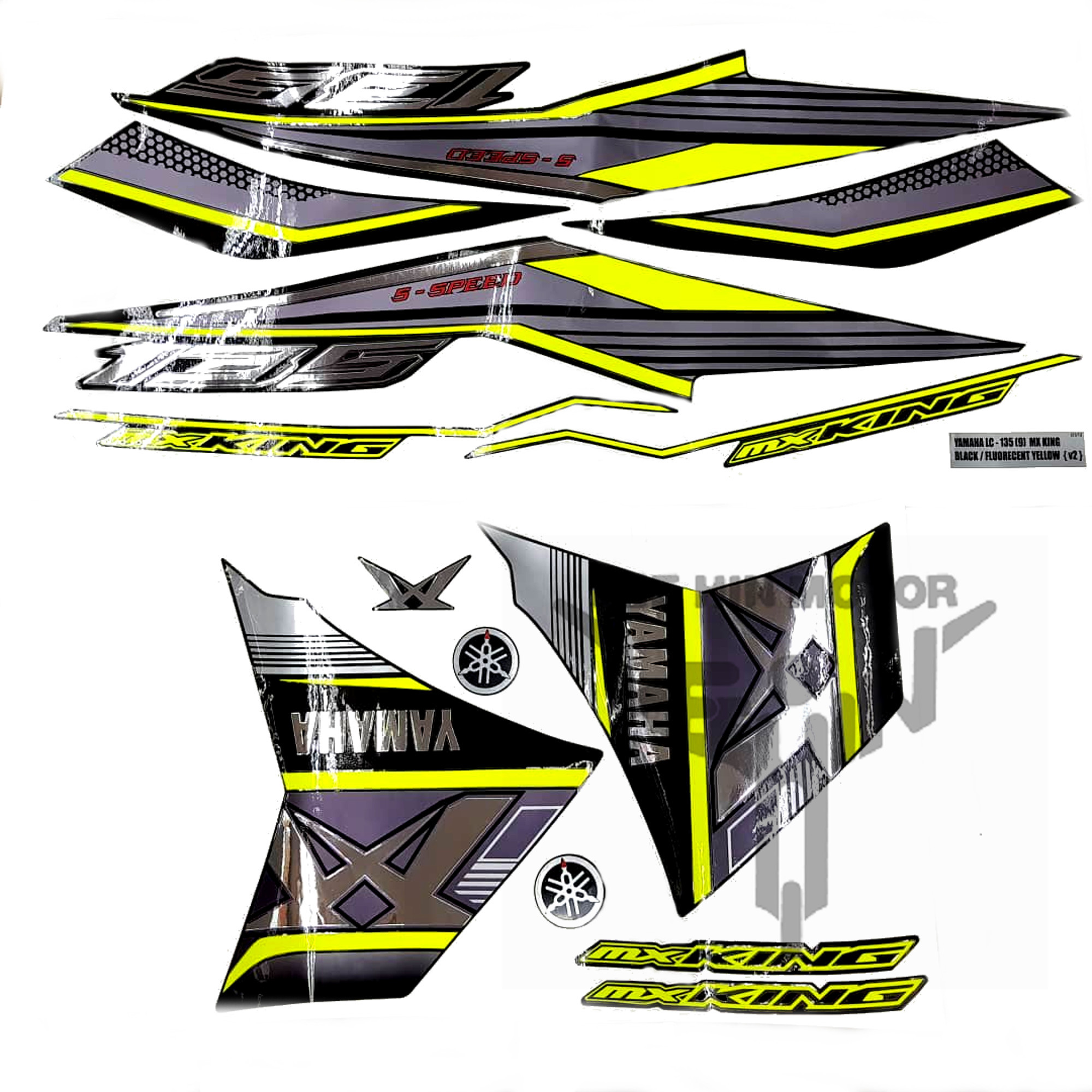 Grade Aaa Body Stripe Body Sticker Yamaha 135lc Mix King