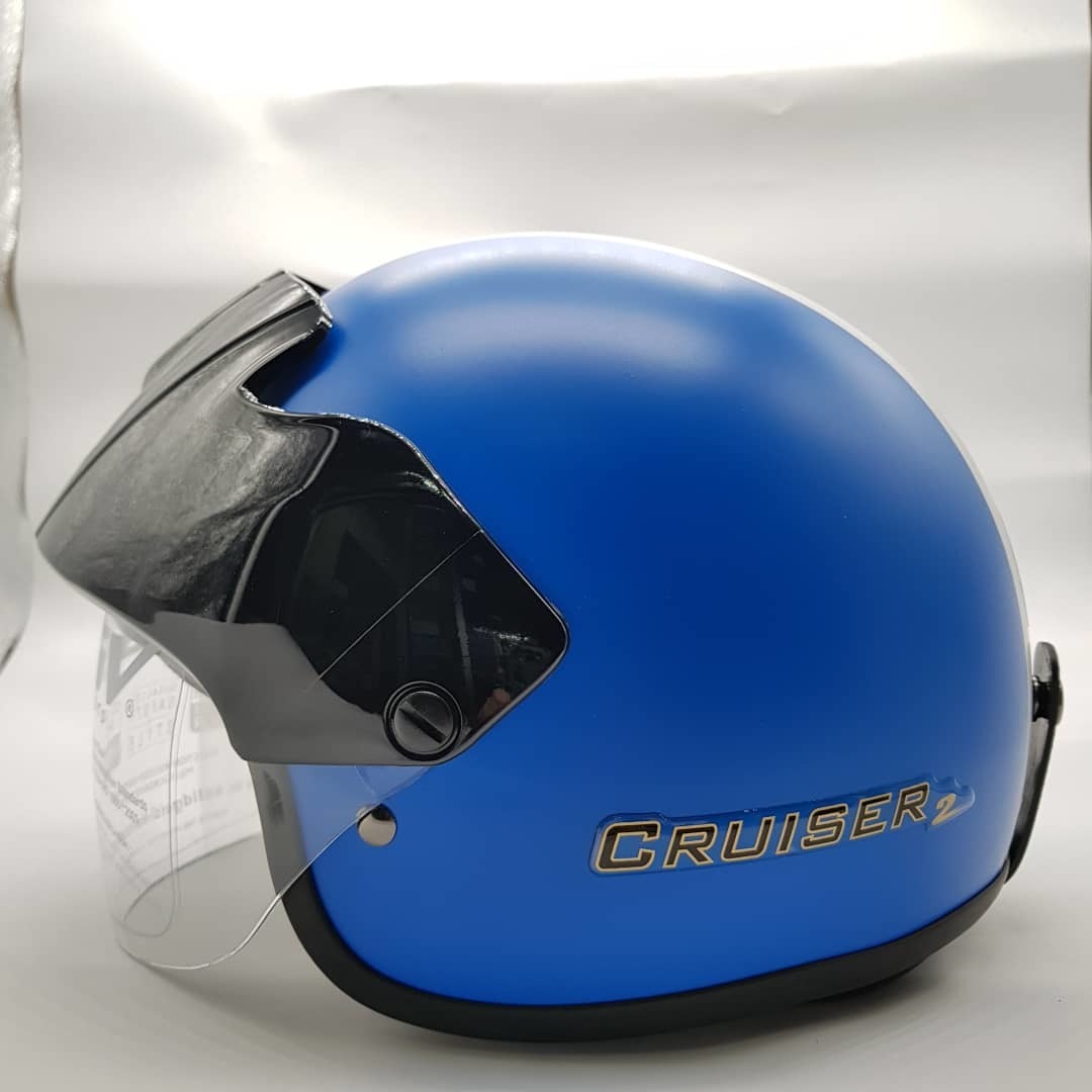 Original SGV Stripes Cruiser Matt Colour Helmet ( Matt Blue ) Lee Hin