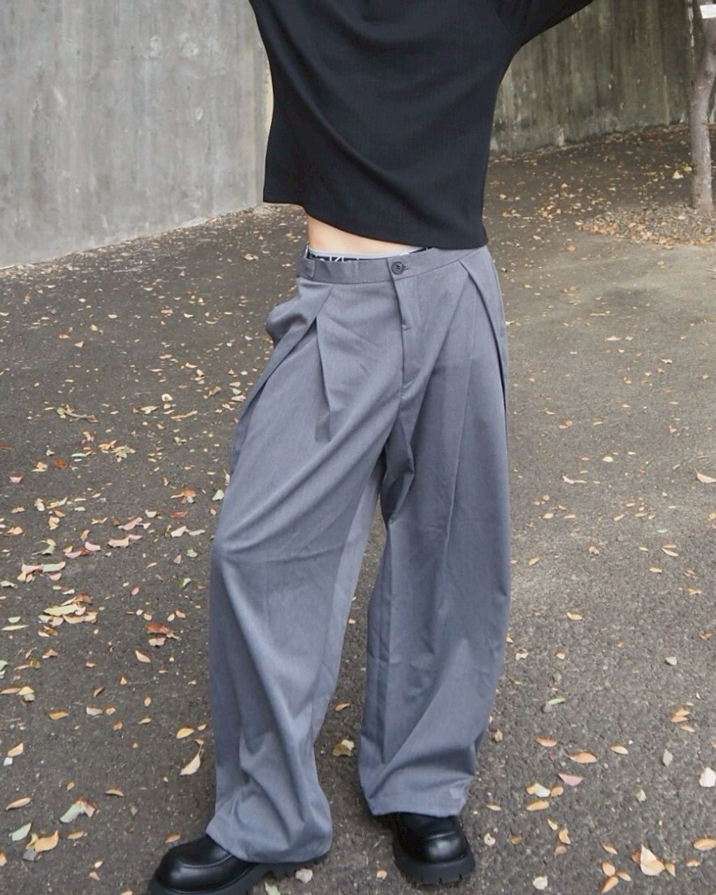 LINE_ALBUM_腰釦開衩西裝褲 灰黑 ML 2280_251015_3