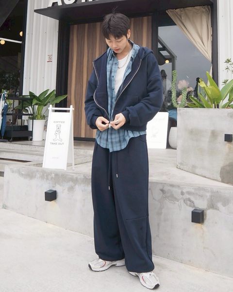 LINE_ALBUM_連帽休閒棉套裝 黑 藍 灰 F 1780 1780_260118_1