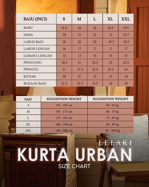 SIZE CHART URBAN