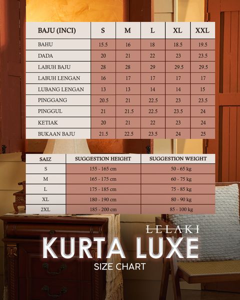 SIZE CHART LUXE