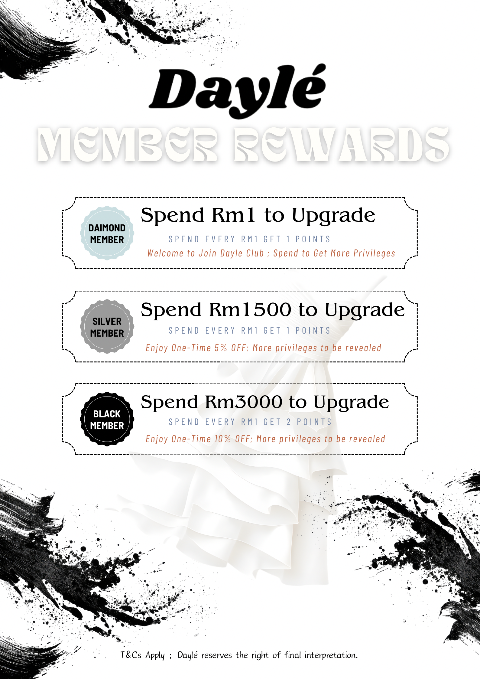 Beige Illustration Cake Shop Member Rewards Poster