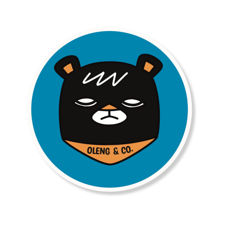 Udam Signature 1 Sticker | blue - Oleng & Co.
