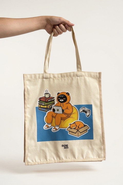 Homebody | Structured Oxford Tote Bag, front view - Oleng & Co.