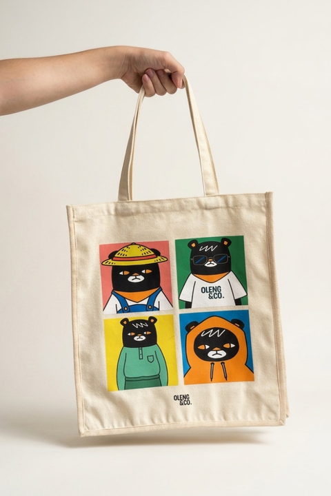 Udam Life4Cut | Structured Oxford Tote Bag, front view - Oleng & Co.