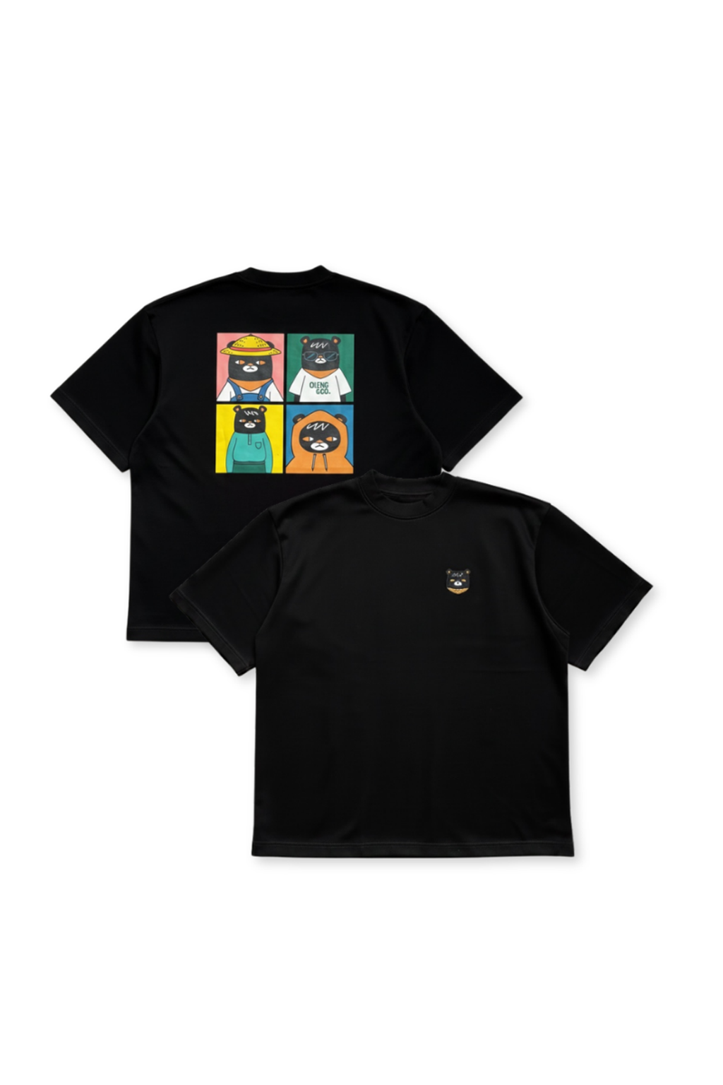 Udam Life4Cut Oversized Graphic Tee | Black, dual view (15) - Oleng & Co.