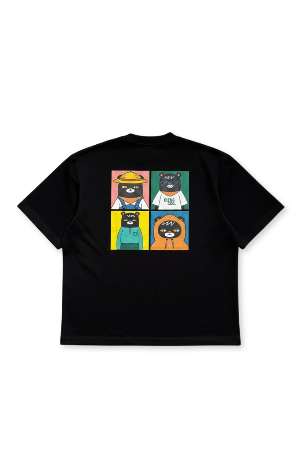 Udam Life4Cut Oversized Graphic Tee | Black, back view (14) - Oleng & Co.