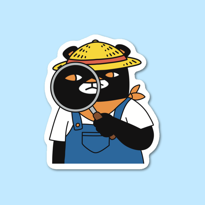 Website - Deco Sticker - Magnifier Bear