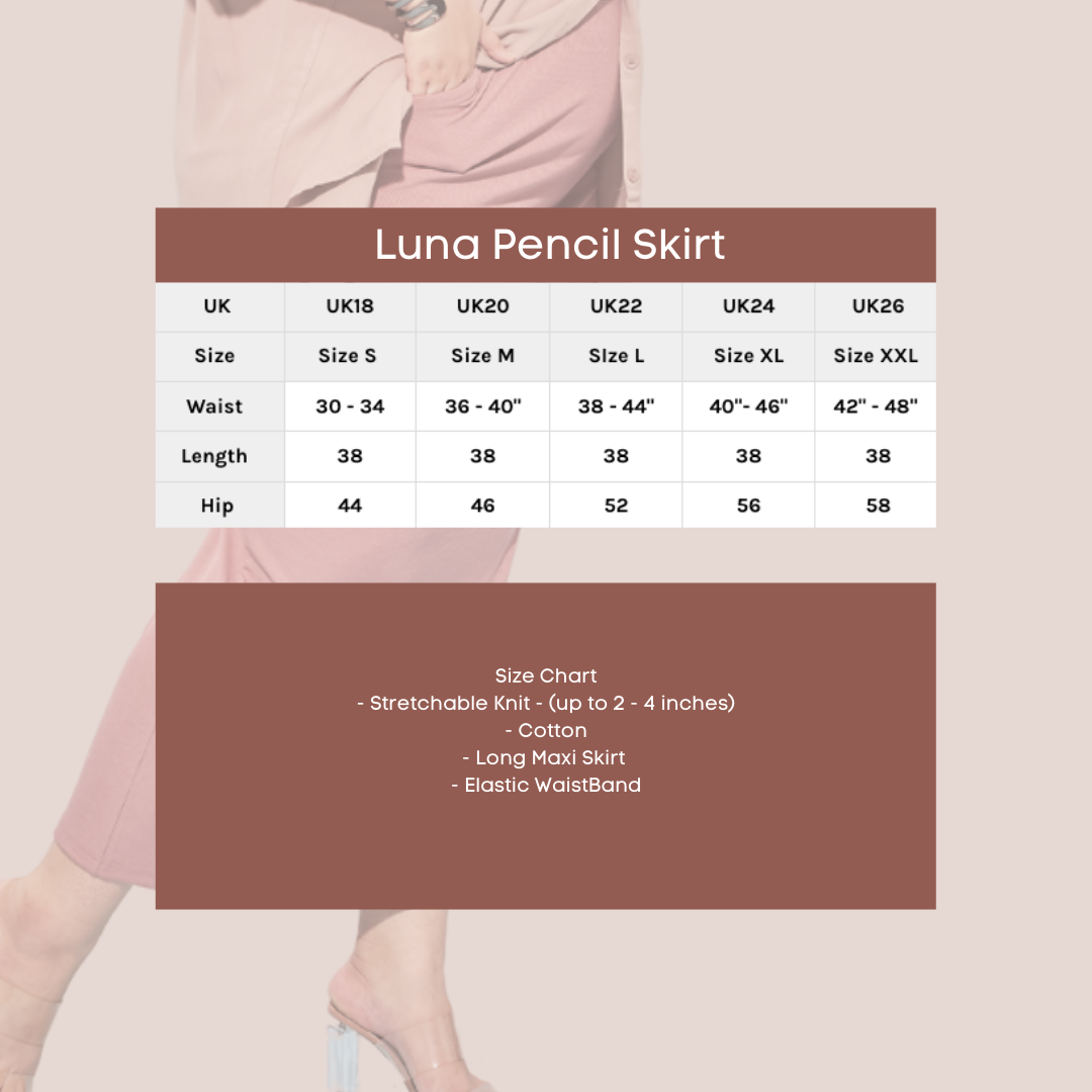 Size Chart - Stretchable Knit - (up to 2 - 4 inches) - Cotton - Long Maxi Skirt - Elastic WaistBand.png