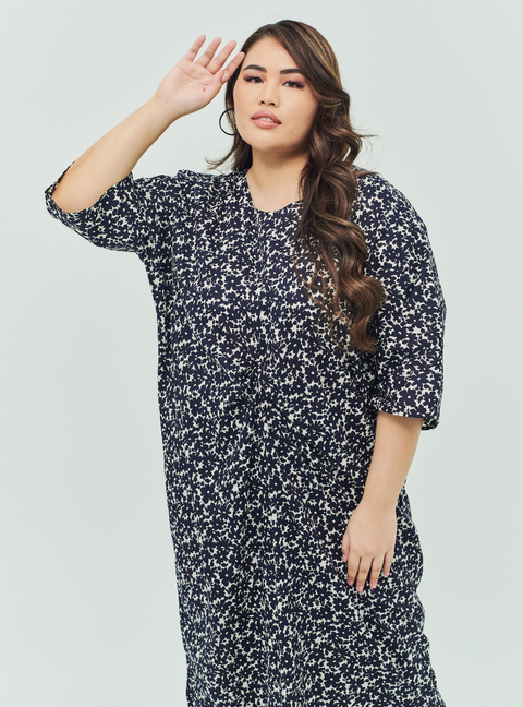 Raya Essential Knot Front Printed Dress - Light Cotton