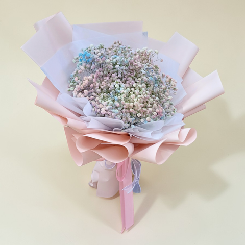 Garden Romance baby’s breath hand bouquet for birthday or anniversary with delivery in Kuala Lumpur and Selangor