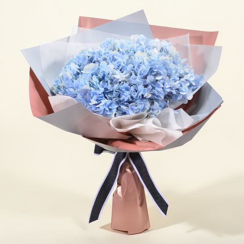 Floral Fantasy hydrangea hand bouquet for birthday or anniversary with delivery in Kuala Lumpur and Selangor