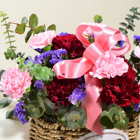 Timeless Garden carnation table arrangement for birthday or anniversary with delivery in Kuala Lumpur and Selangor