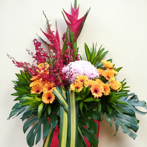 Radiant Achievement crab claw and orchid grand opening stand with delivery in Kuala Lumpur and Selangor