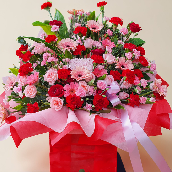 Fortune Glory hydrangea and rose grand opening  stand with delivery in Kuala Lumpur and Selangor