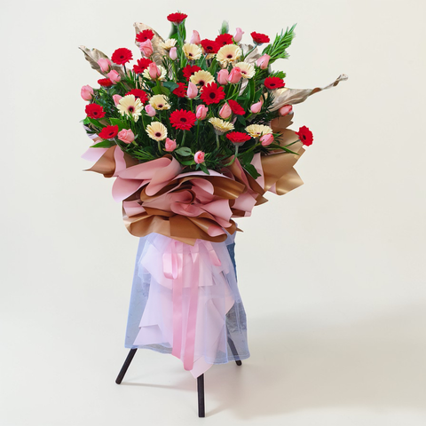 Victory Garden rose and carnation grand opening stand with delivery in Kuala Lumpur and Selangor