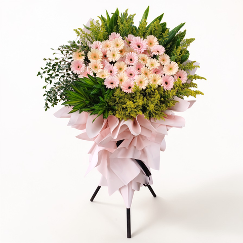 Radiant Prosperity gerbera grand opening stand with delivery in Kuala Lumpur and Selangor