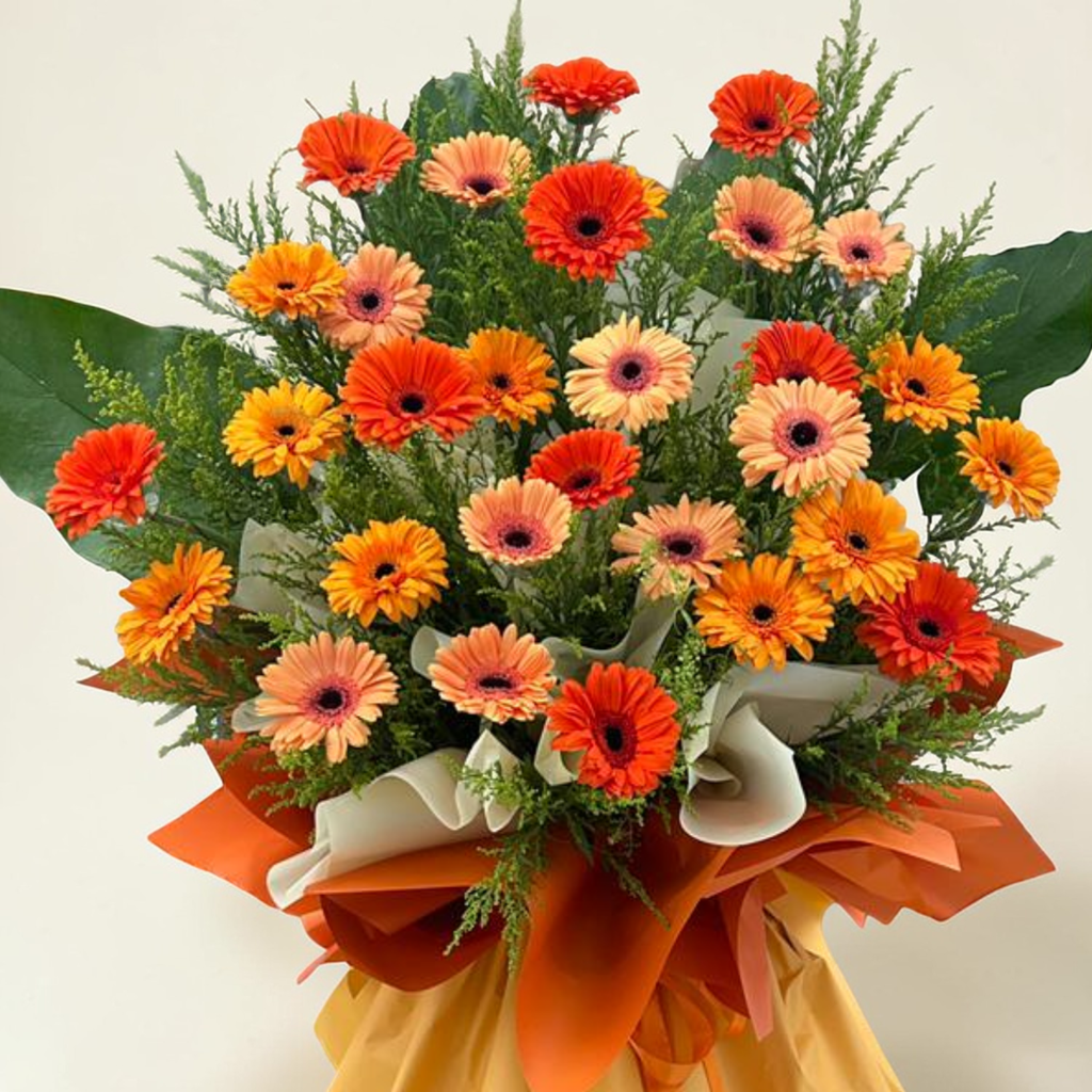 Golden Success gerbera grand opening stand with delivery in Kuala Lumpur and Selangor